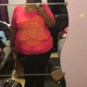 Pink mandala design tee