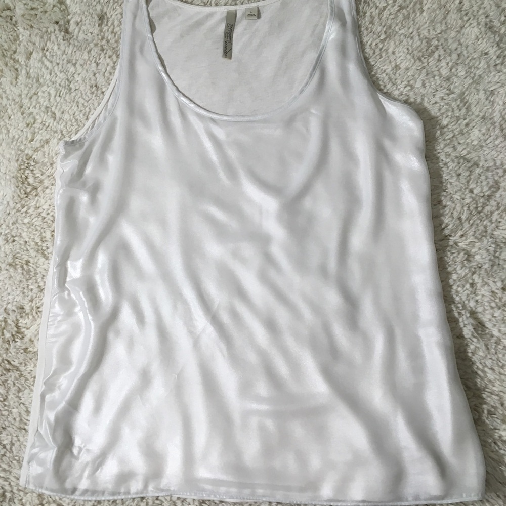 NY&Co Cream Shimmer Tank