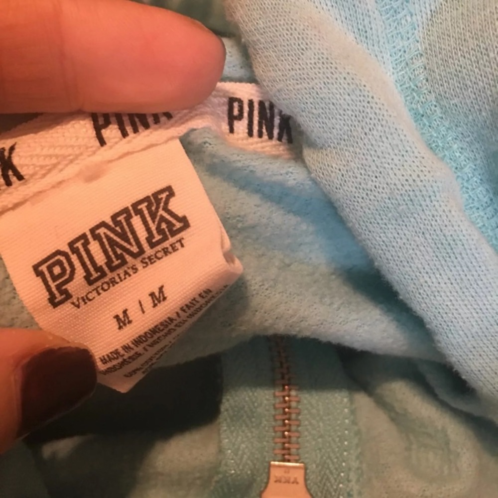 Victoria's Secret pink blue hoodie m