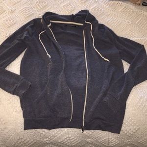 BRANDY MELVILLE blue zip up hoodie
