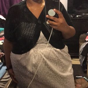 Black chrochet shrug