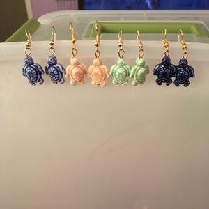 3/$10 Sea turtle earrings