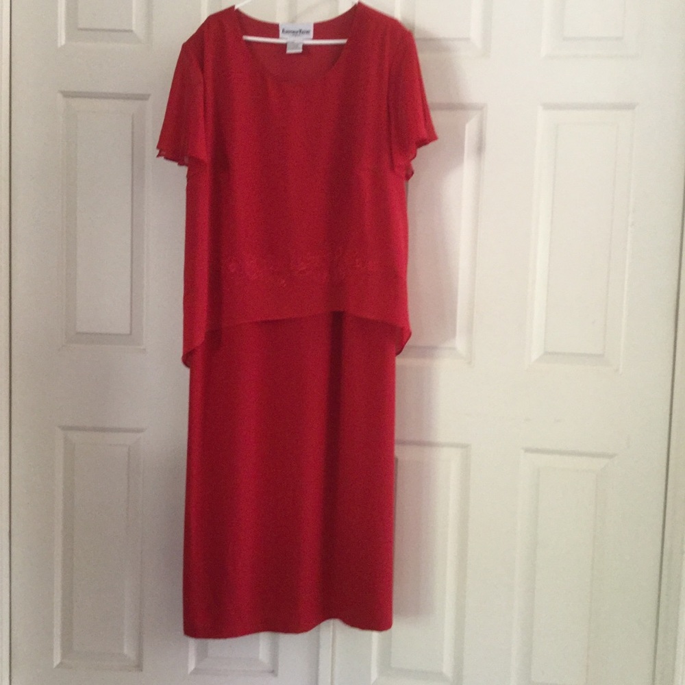 Red dress that looks like a two piece