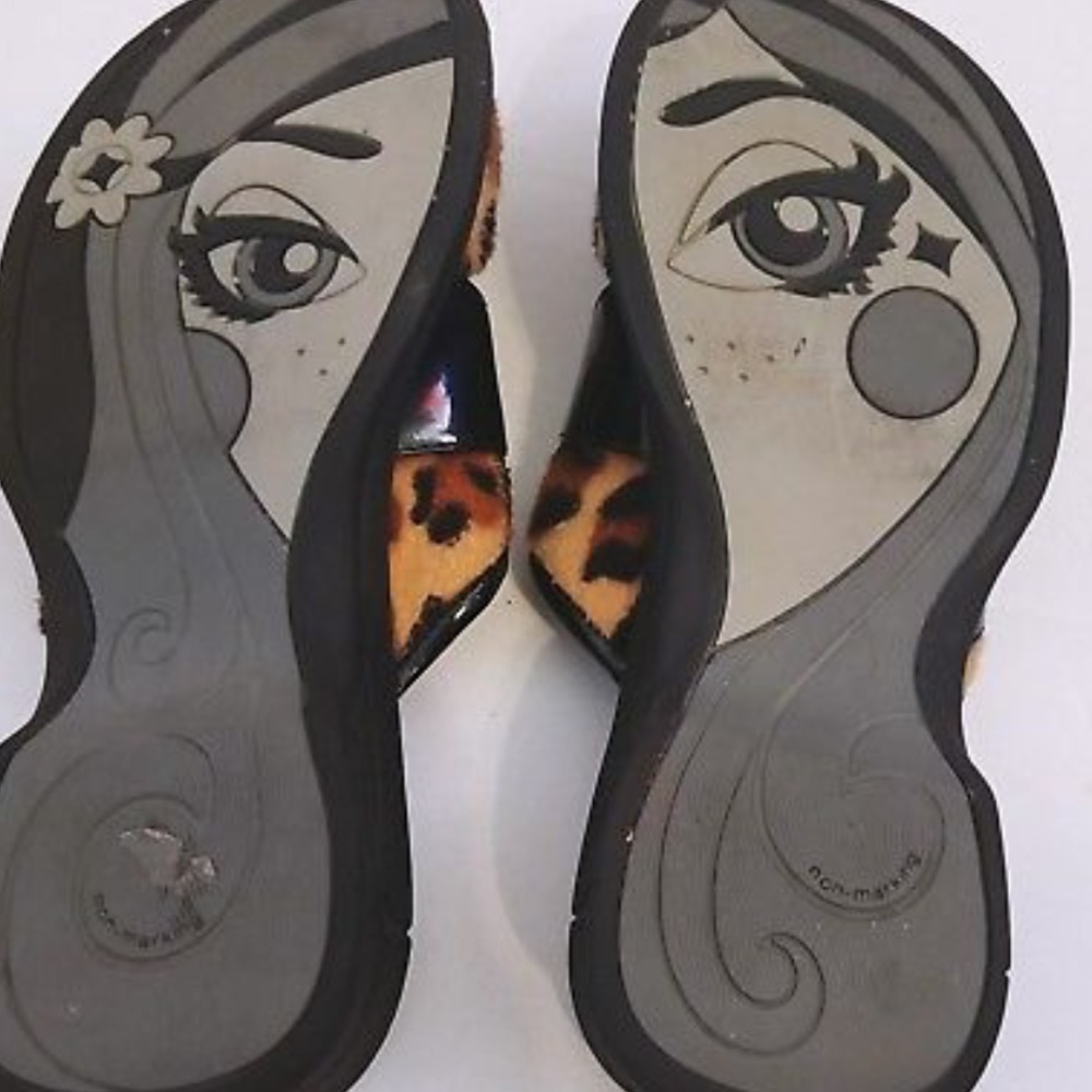 GIRLS CRYSTALUNA STRIDE RITE Leopard Mule Slip On - Picture 3 of 4