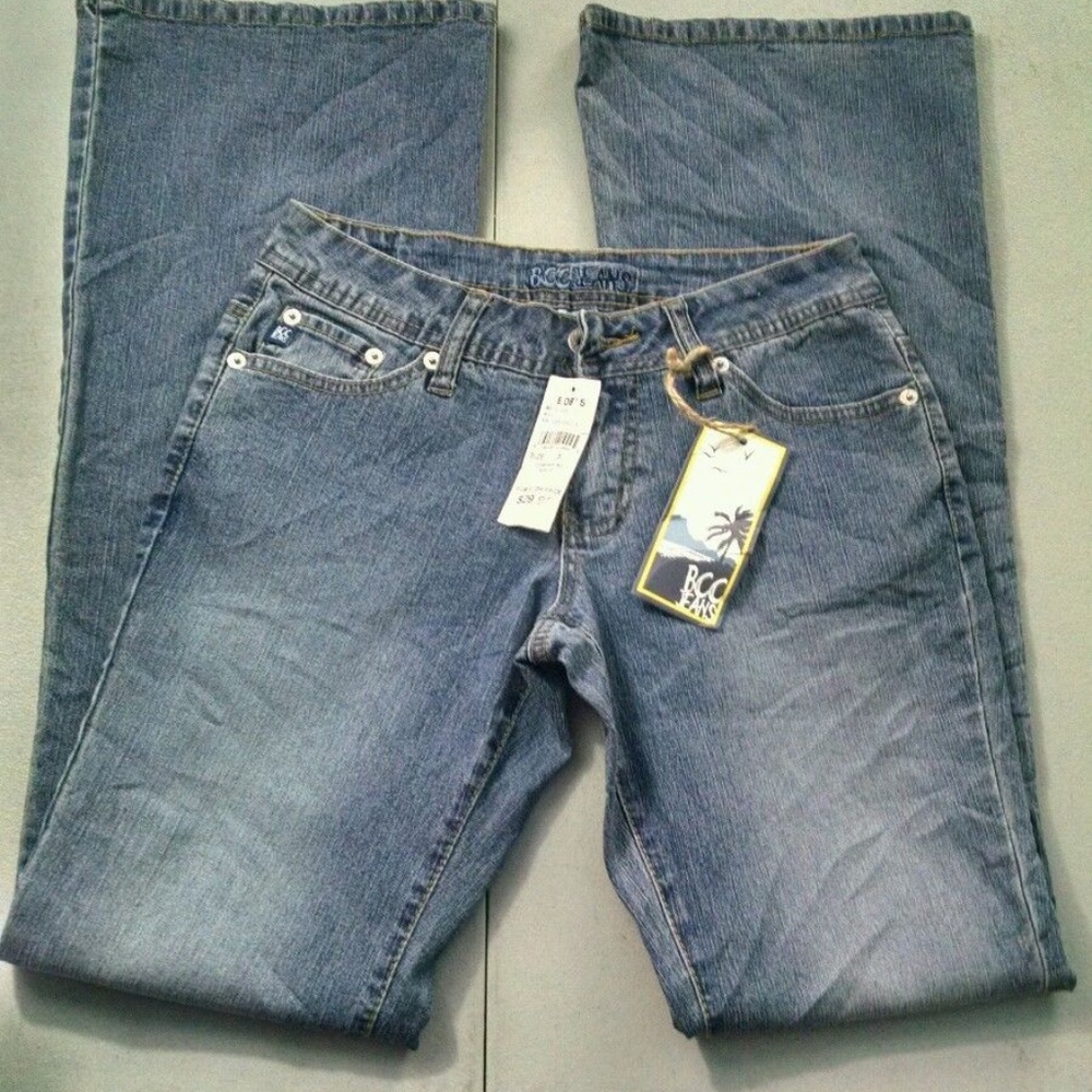 BCC Jrs Distressed Stretch Denim Flare Jeans P20