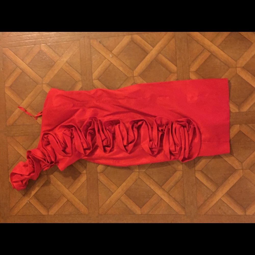 Red mini dress