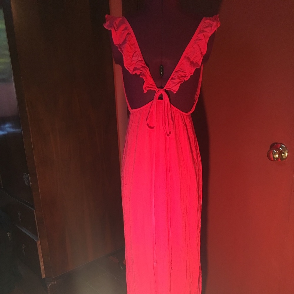 *SOLD* Ruffle-Strap Maxi Dress - Picture 3 of 4