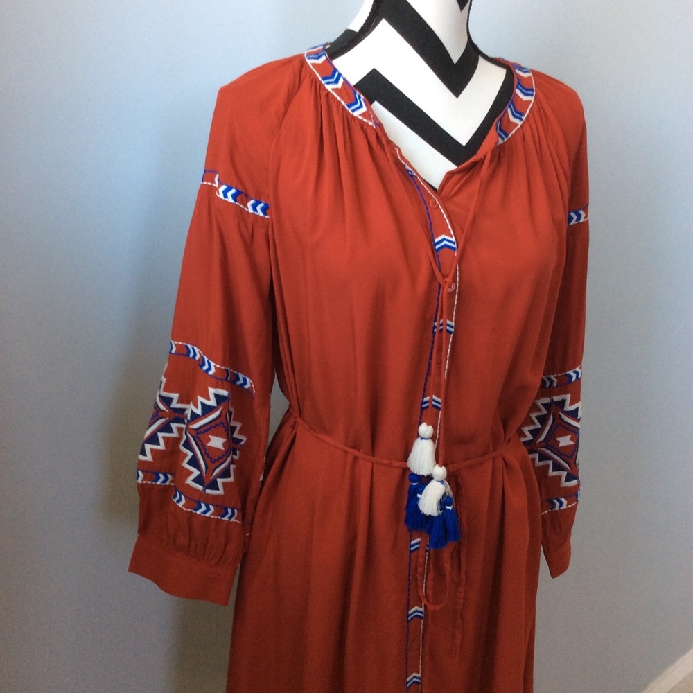 LOFT Bohemia Shirtdress in Red - Picture 3 of 4