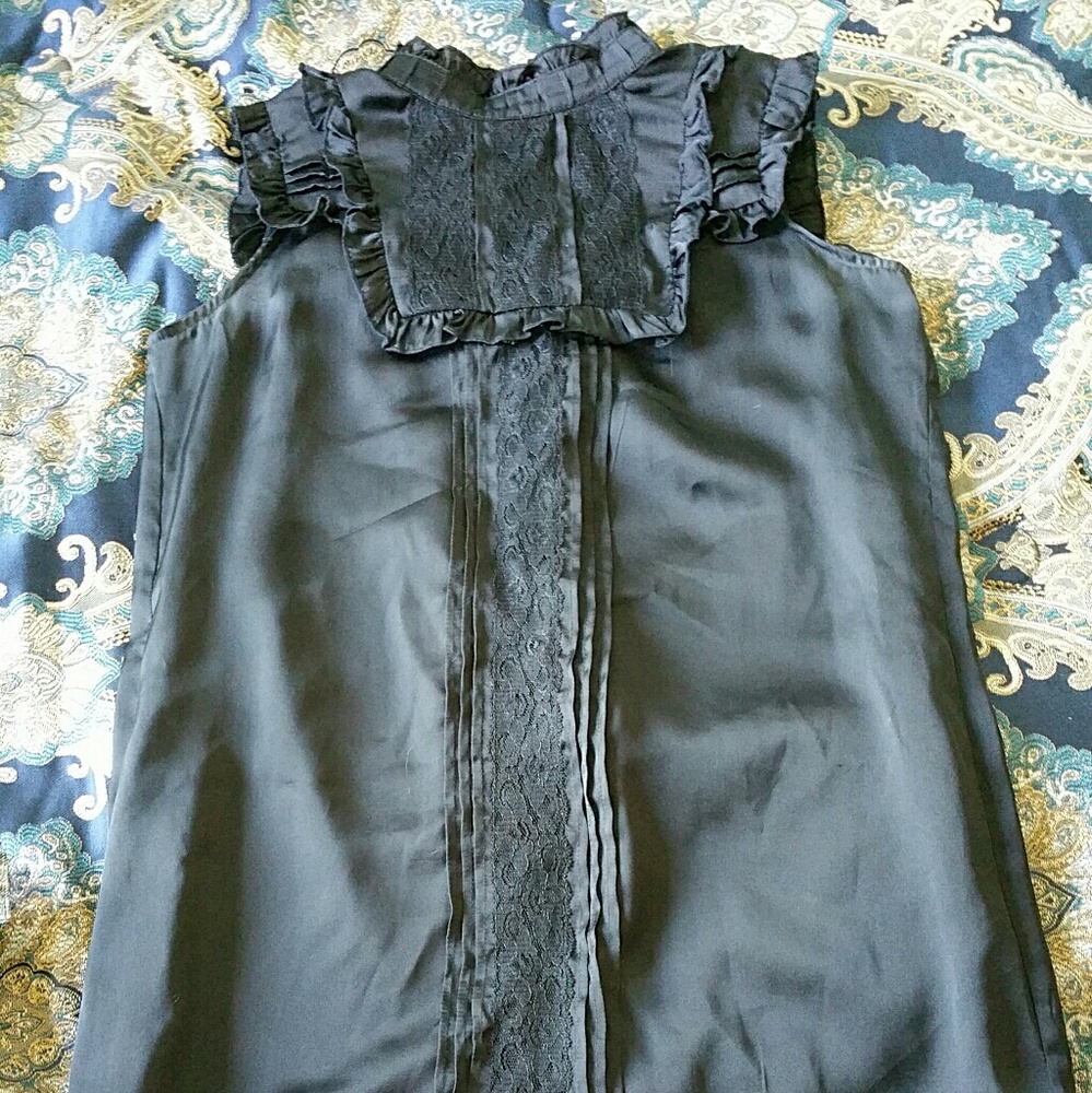 Vintage Victorian Style Black Dress