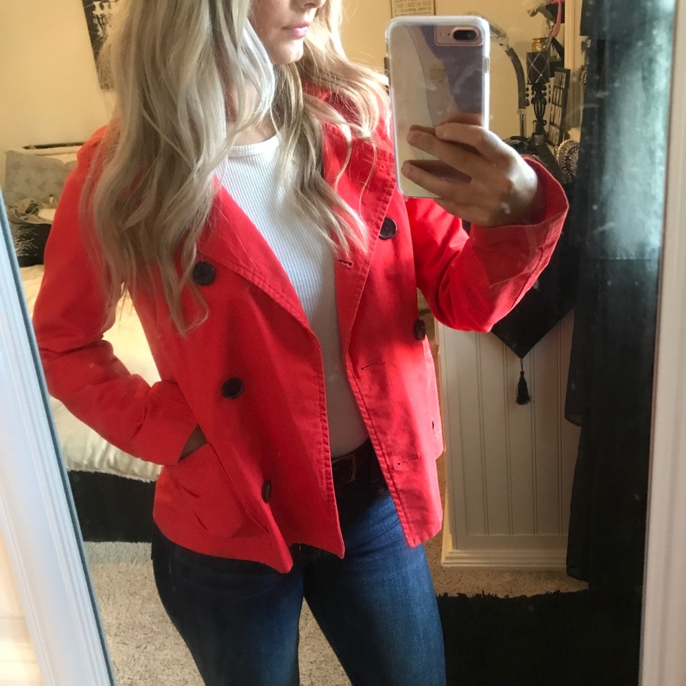 Old Navy tangerine Pea Coat