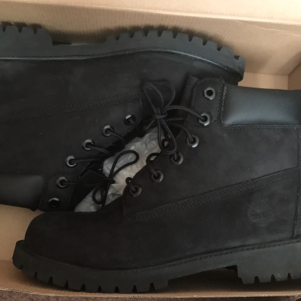 Black suede timberlands