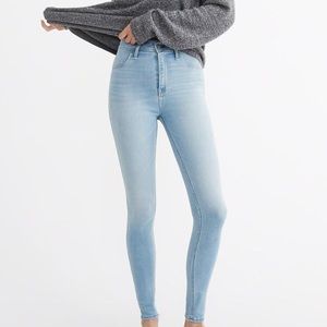 Abercrombie HiRise Light Wash Jeans