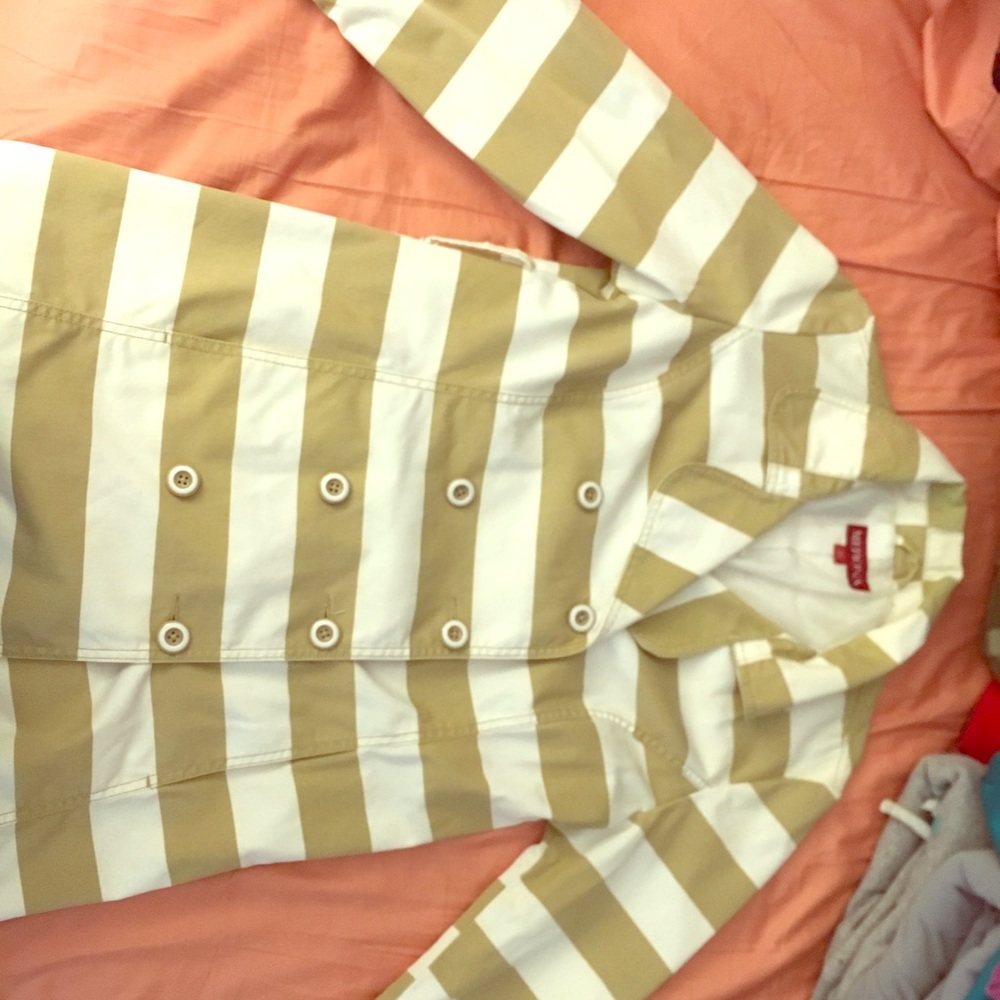 Cute striped trench coat
