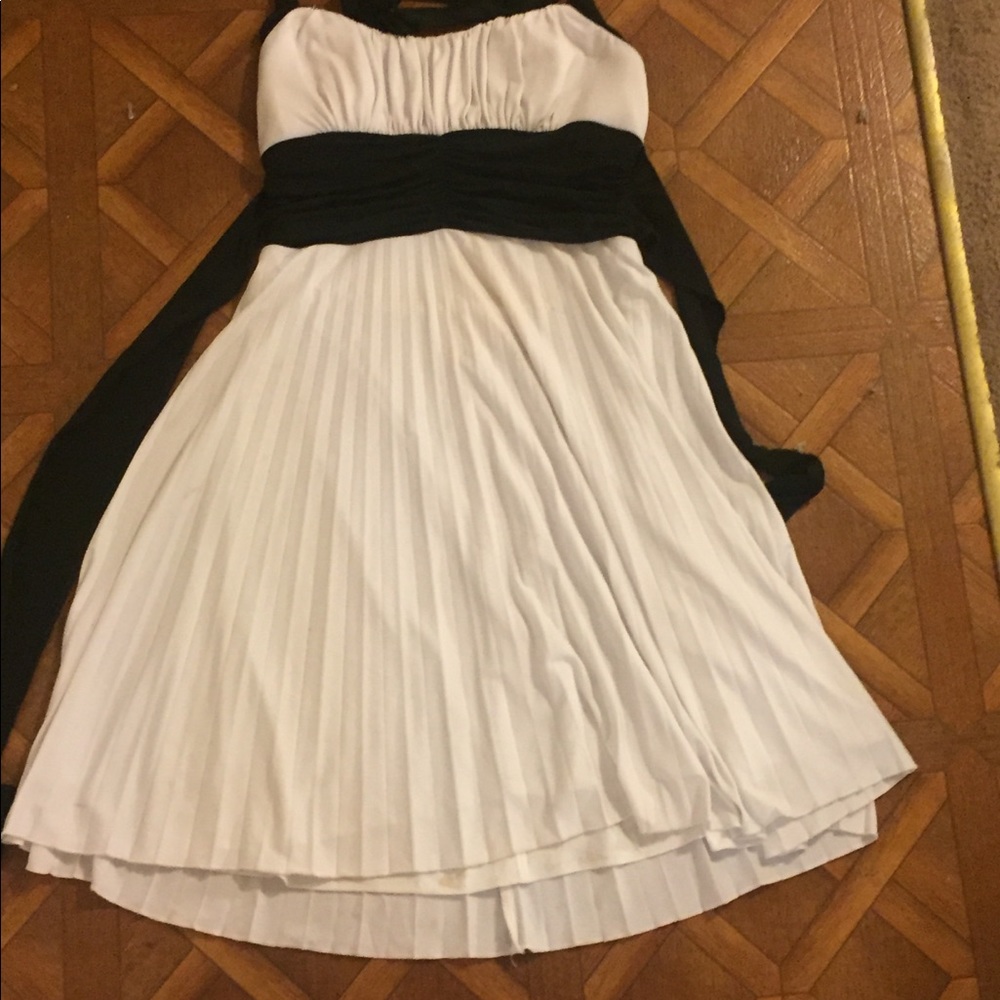 A white and black dress