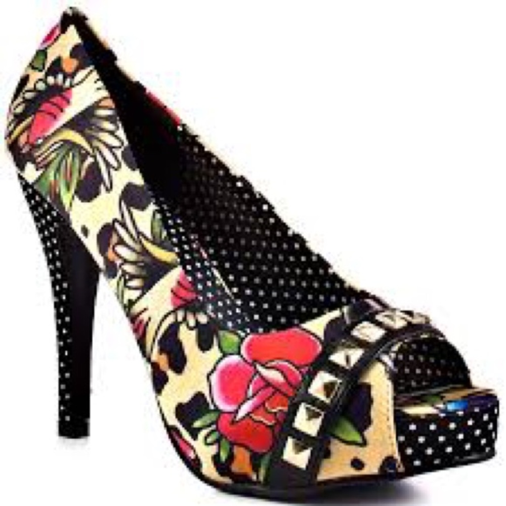 NEW Iron Fist Lounge Leopard Platform pump sz 10