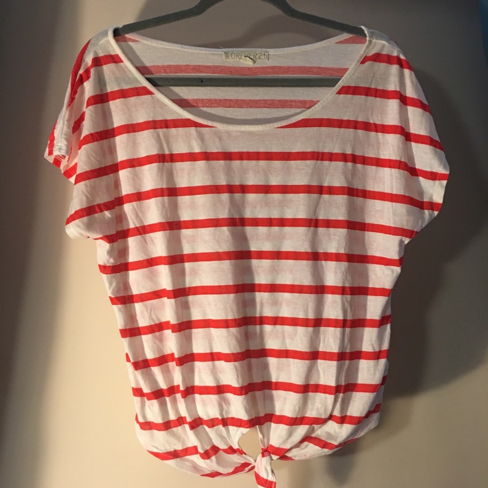 Forever 21 Short Sleeve Stripe Top