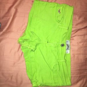 Neon green shorts