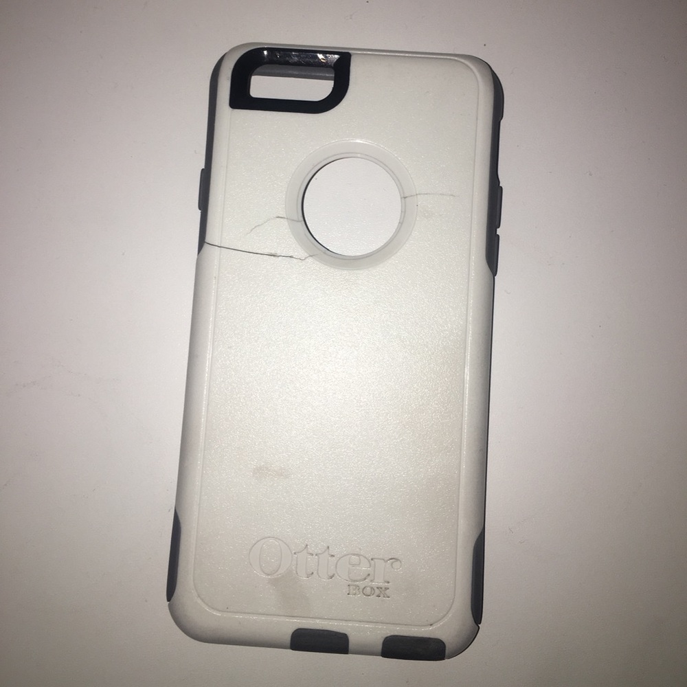 white and grey otter box case