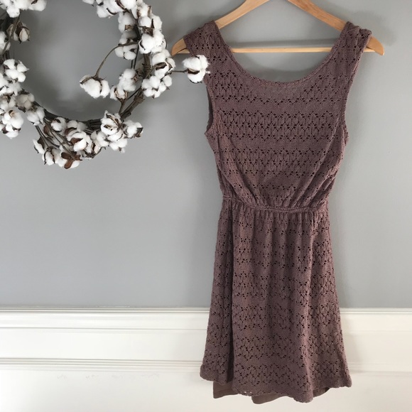 Urban Outfitters Mauve Crochet Dress Size M - Picture 2 of 7