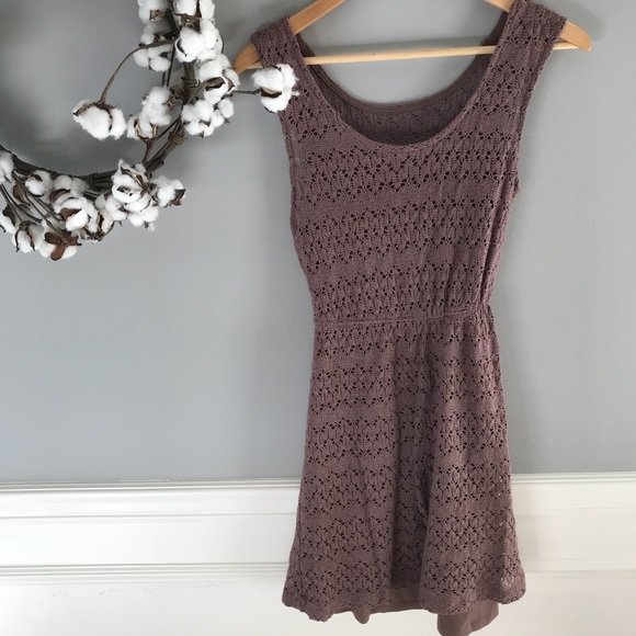 Urban Outfitters Mauve Crochet Dress Size M - Picture 4 of 7