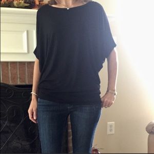 Black short sleeve top new without tags by love in