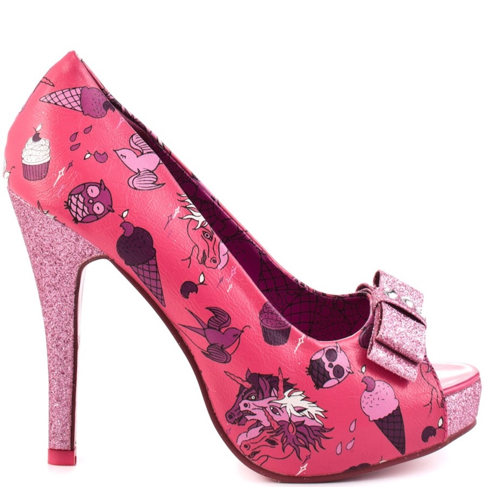 NEW Iron Fist Demon Donkey pink platforms sz 10