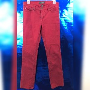 Women's red Ralph Lauren jeans size 8