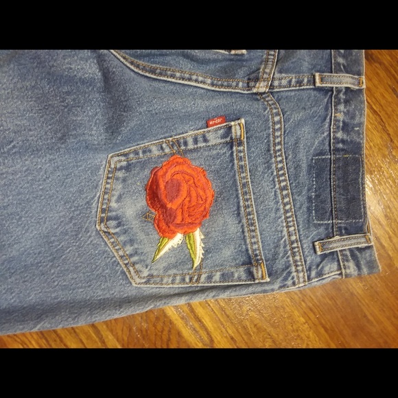 Nasty Gal After Party Destroyed Levis Floral 32 - Picture 8 of 8