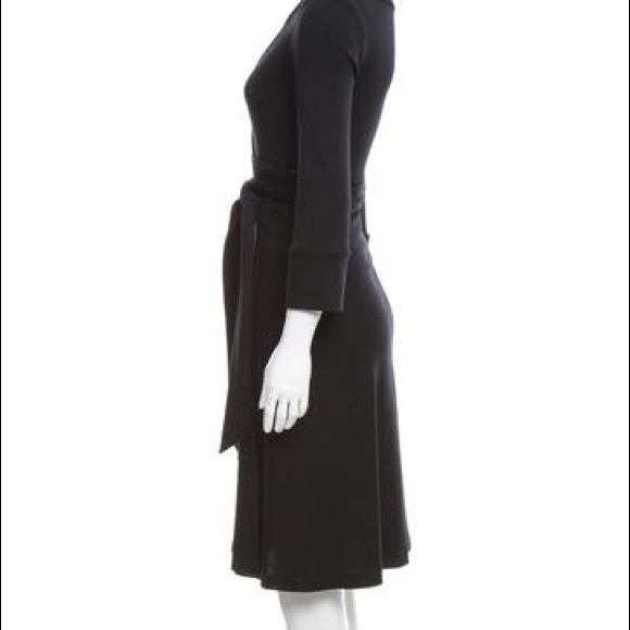 DVF Wool Midi Wrap Dress - Picture 2 of 3