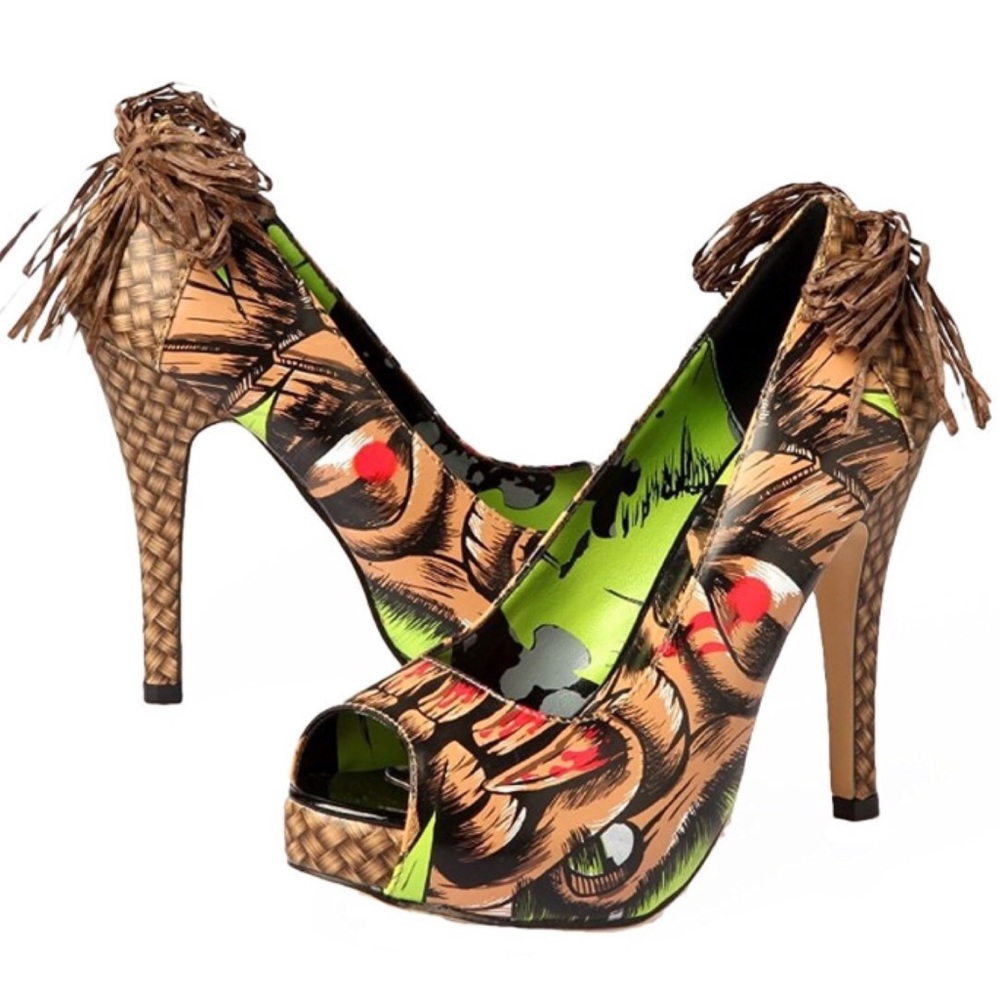 NEW Iron Fist Tiki Toes Platform HEELS  sz 10