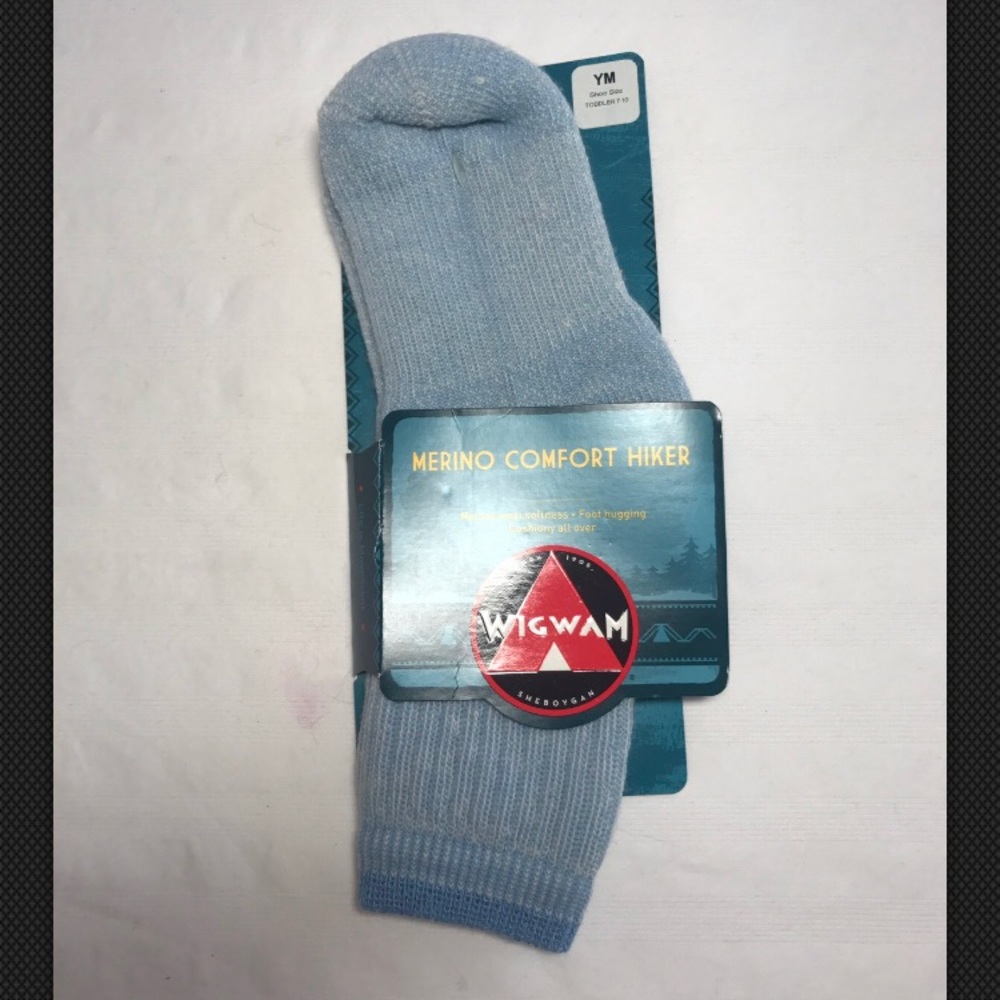 NWT Wigwam Merino Comfort Hiker Blue Toddler Socks