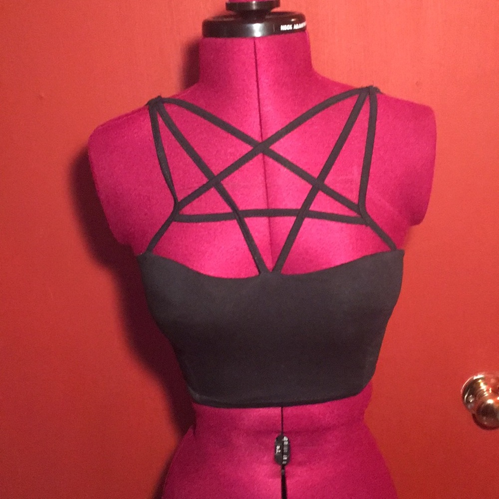 *SOLD*Pentagram Cage Crop Top