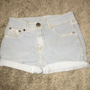 Blue jean shorts