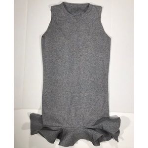 {Alice’s} Boutique Gray Sleeveless Ruffle Dress