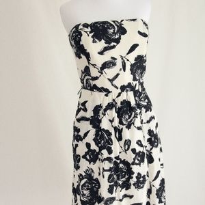 Slik/Cotton Blend Strapless Dress with pockets EUC