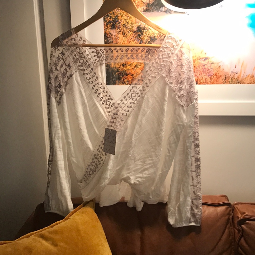 Free people ivory blouse