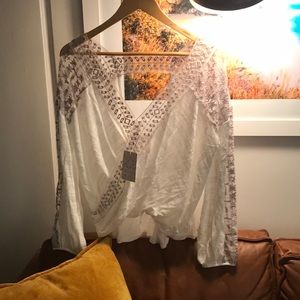 Free people ivory blouse