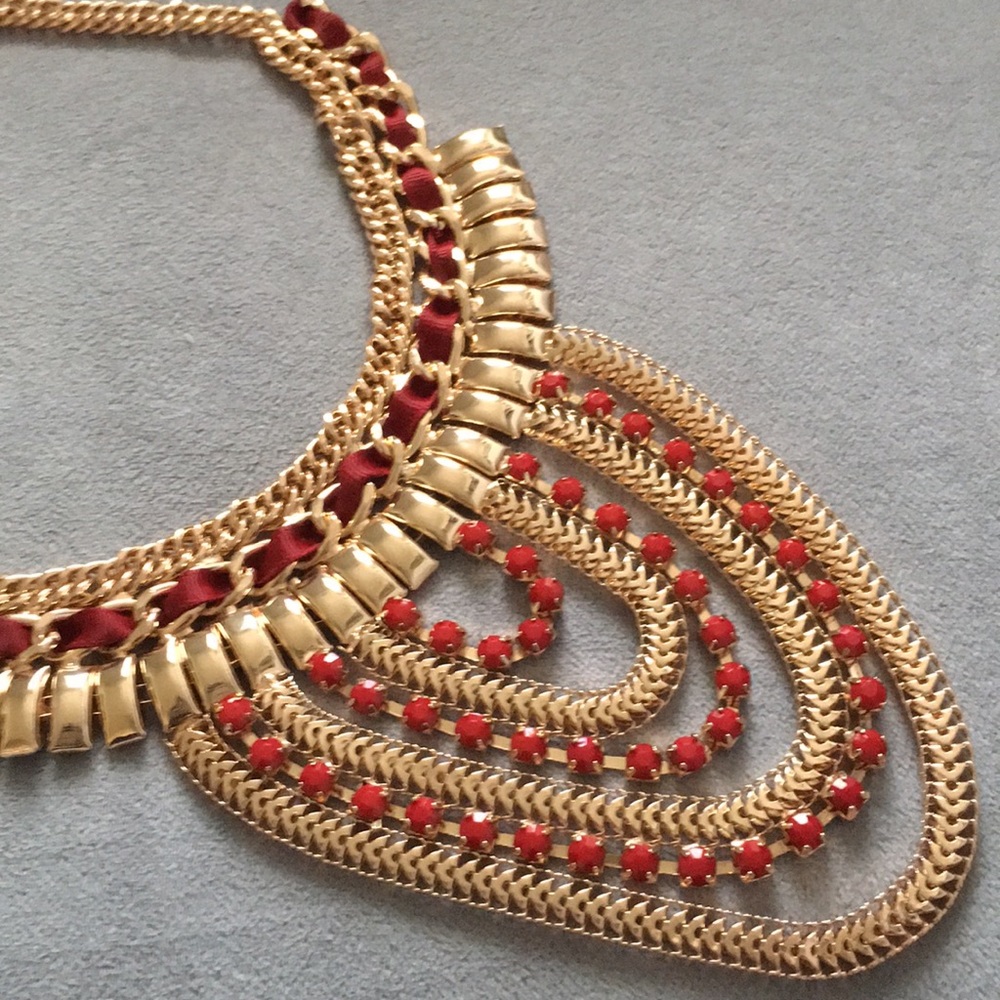 Gold and red