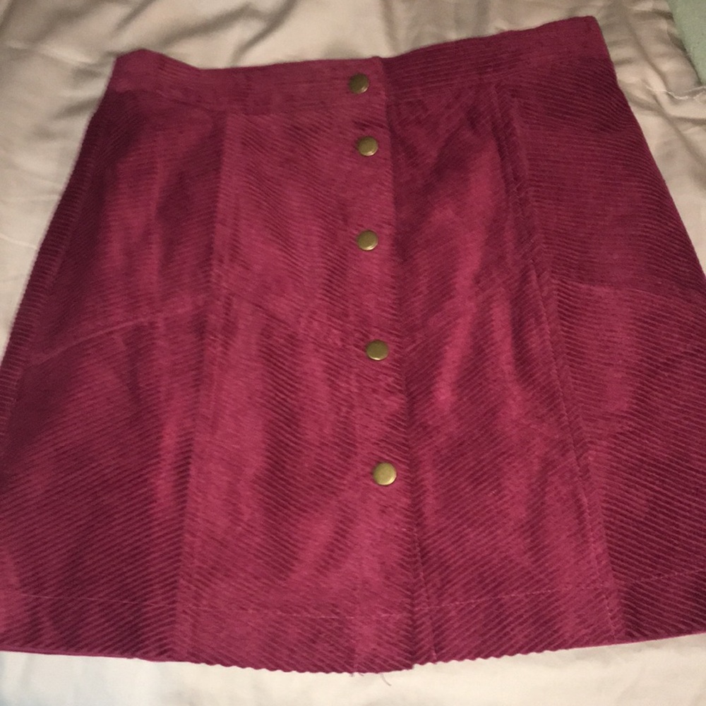 Women's Size Medium Button Corduroy Skirt NWOT