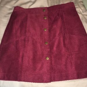 Women's Size Medium Button Corduroy Skirt NWOT