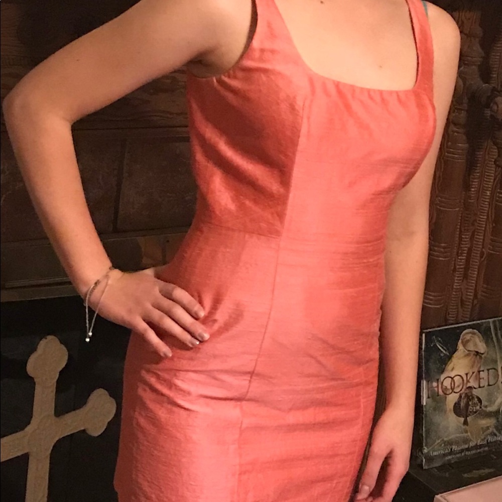 (SOLD) Vintage style Bebe salmon cocktail dress.