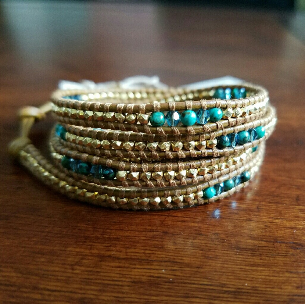 Turquoise & Gold mix