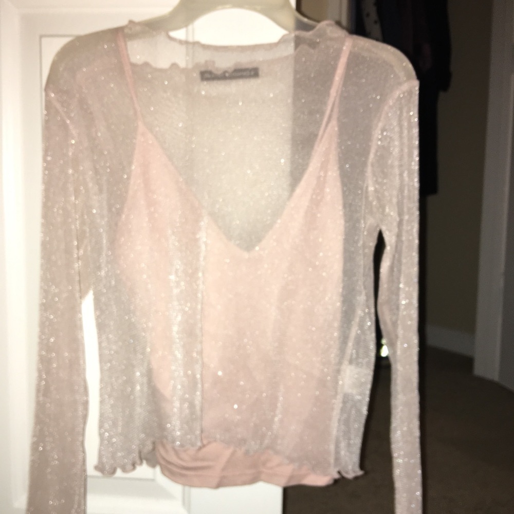Brandy Melville sheer top w/ under tank