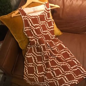 Anthropologie mustard / burnt orange dress