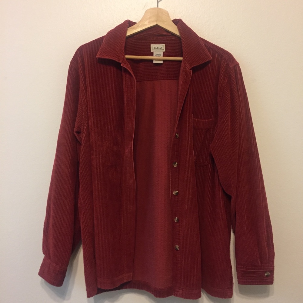LL Bean corduroy button up
