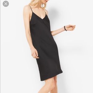 Michael Kors Black bias cut slip dress.