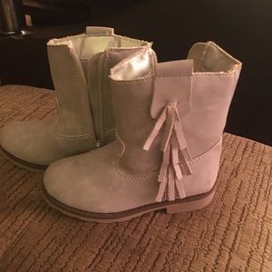 Carters cute little girl fringed Boots