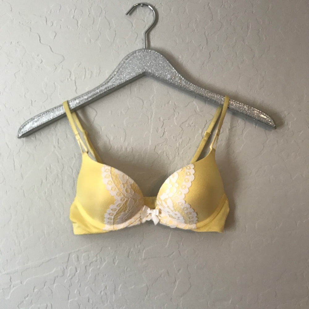 Yellow Bombshell Push Up Bra