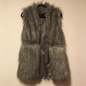 ZARA faux fur vest!