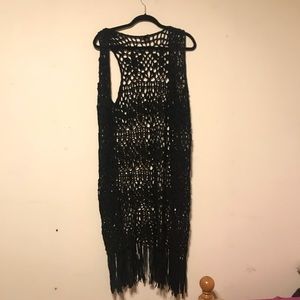 Long black cardigan!